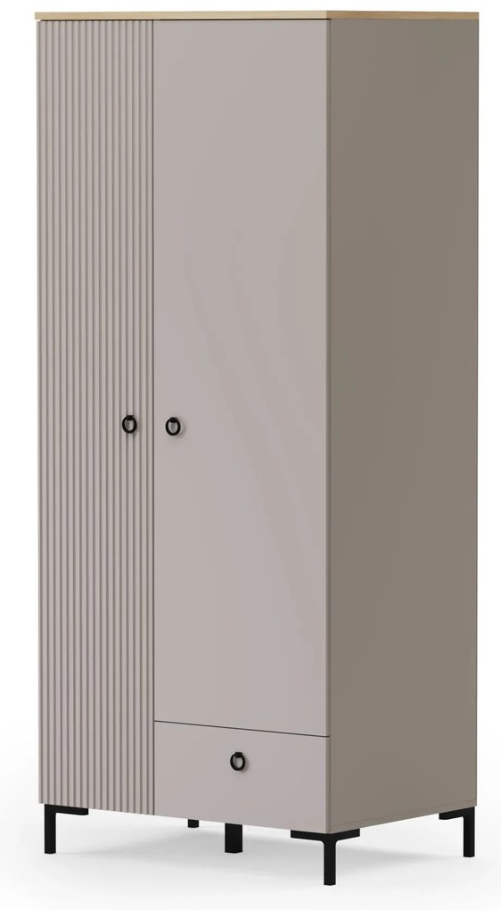 Ruhásszekrény Demandaron 1 (taupe + silverjack tölgy) . 1116801