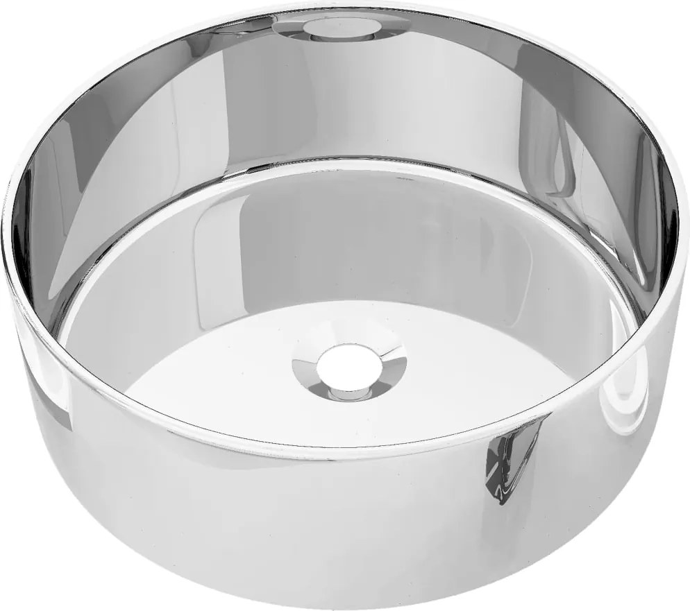 vidaXL ezüstszínű kerámia mosdókagyló 40 x 15 cm