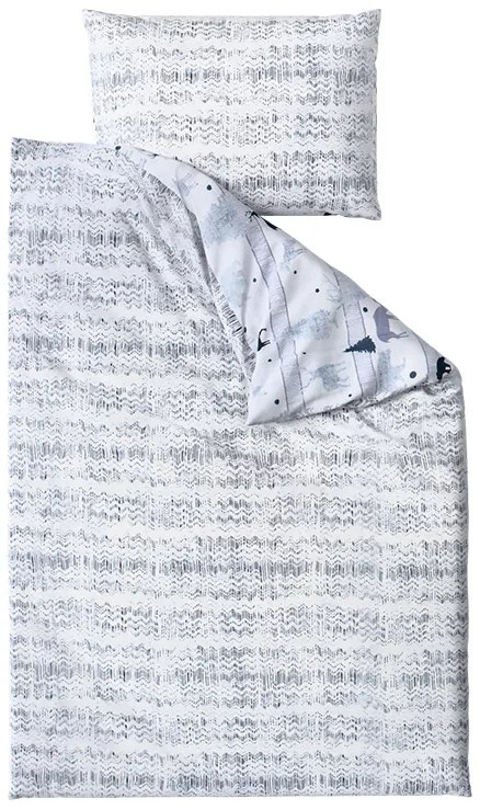 Renforcé pamut ágynemű SOBI és FENYŐK fehér Ágyneműhuzat mérete: 70 x 90 cm | 140 x 200 cm