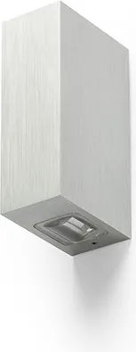 RENDL NICK II fali lámpa szálcsiszolt alumínium 230V LED 2x3W 10° IP54 3000K