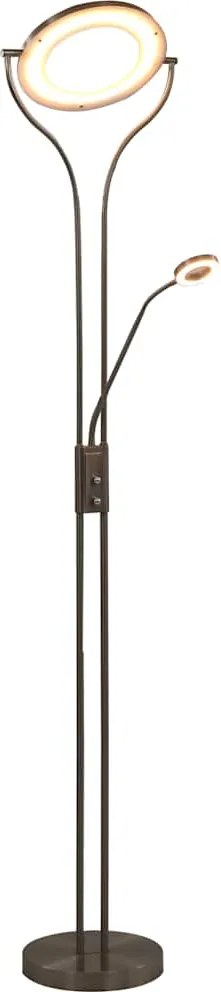vidaXL ezüst szabályozható állólámpa 18 W 180 cm