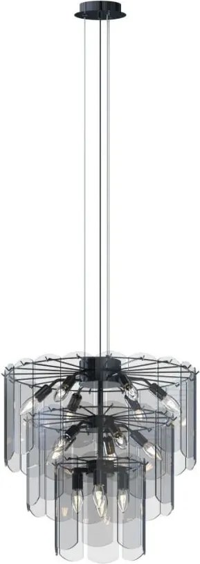 Nira MD3523-14L-EBCN Zuma Line üveg füstös függőlámpa