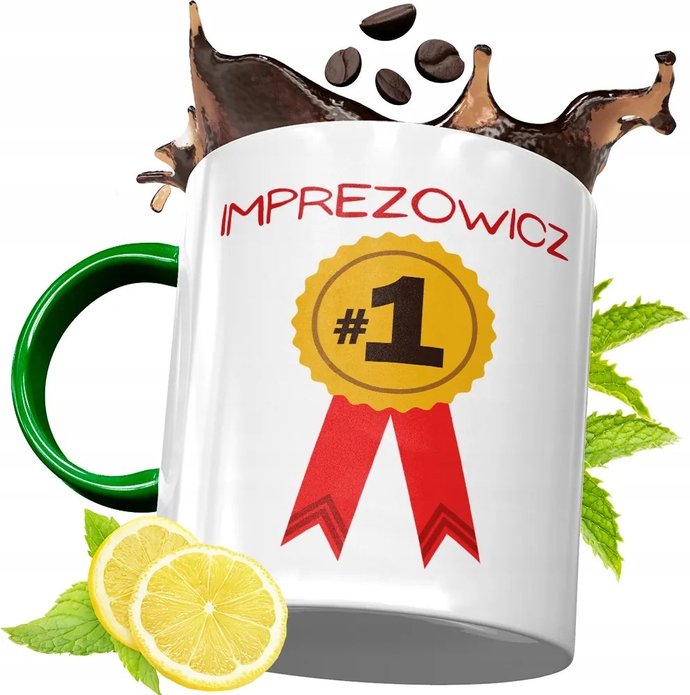 Zöld Bögre Party Ajándék Születésnapra, fényképes nyomattal