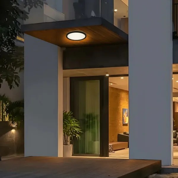 Brilagi - LED Fürdőszobai lámpa ULTRA SLIM LED/12W/230V átm. 22,5 cm fekete IP54