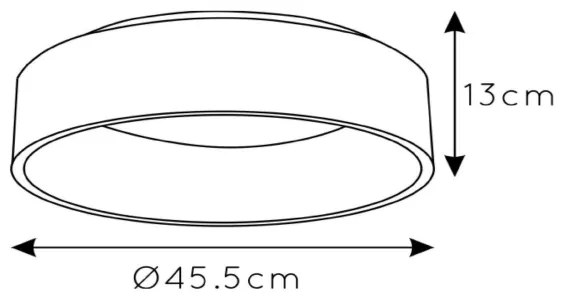 Lucide 46100/32/30 - TALOWE LED mennyezeti lámpa 30W 230V fekete