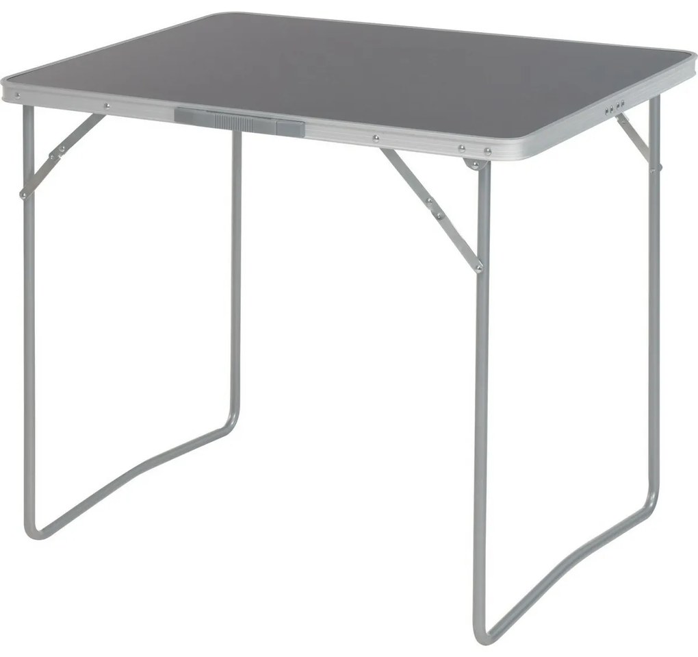 Alumínium kempingasztal, 80 x 60 x 69 cm, szürke