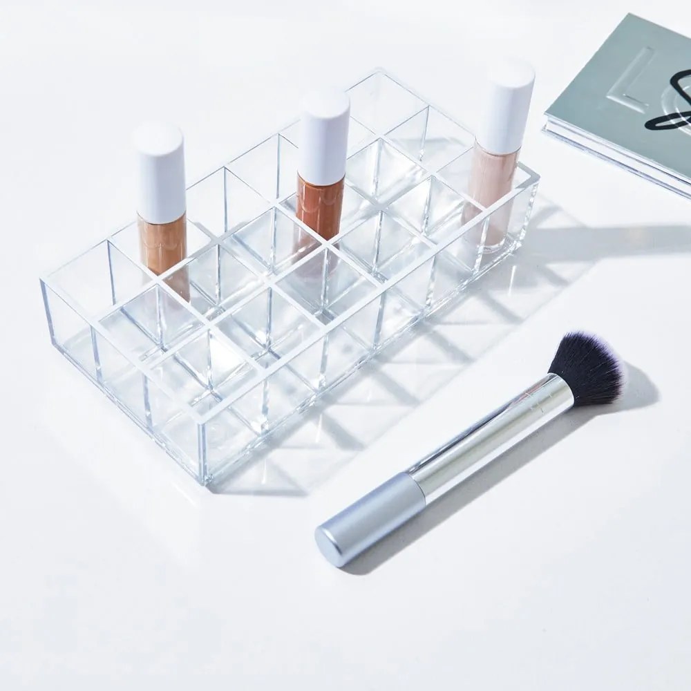 Újrahasznosított műanyag fürdőszobai rendszerező kozmetikumokhoz Lip Station – iDesign