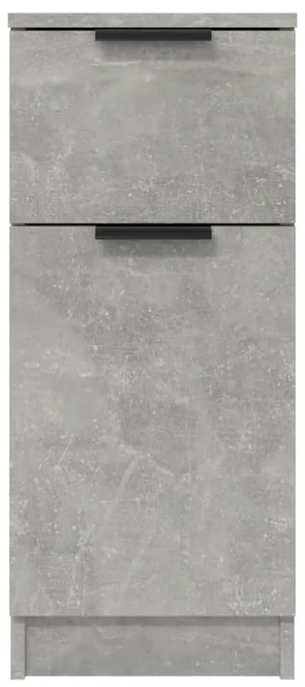 2 db betonszürke szerelt fa tálalószekrény 30 x 30 x 70 cm