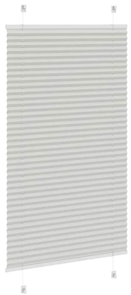 pliszírozott redőny világosszürke 80x100 cm szövetszélesség