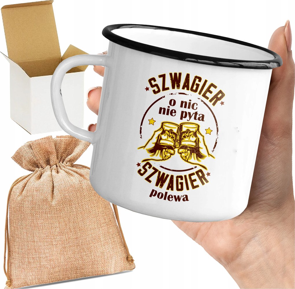 Bögre_emalinozott Nyomott Mintás Sógor Öntet Vicces Ajándék Sógornak