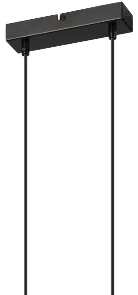 Csillár zsinóron FRIDA 2xE27/60W/230V fekete/barna bükk