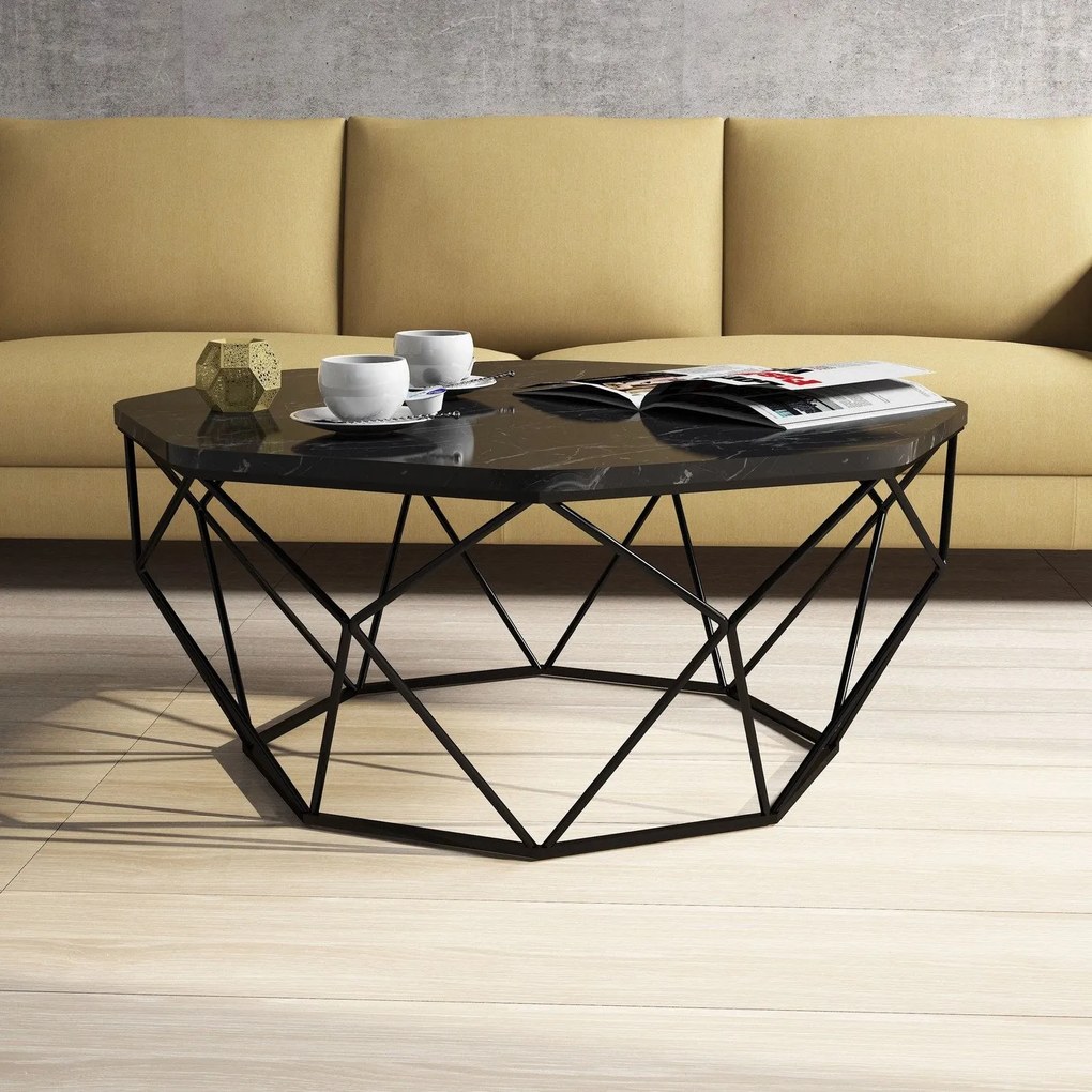 Dohányzóasztal Diamond - Black Marble
