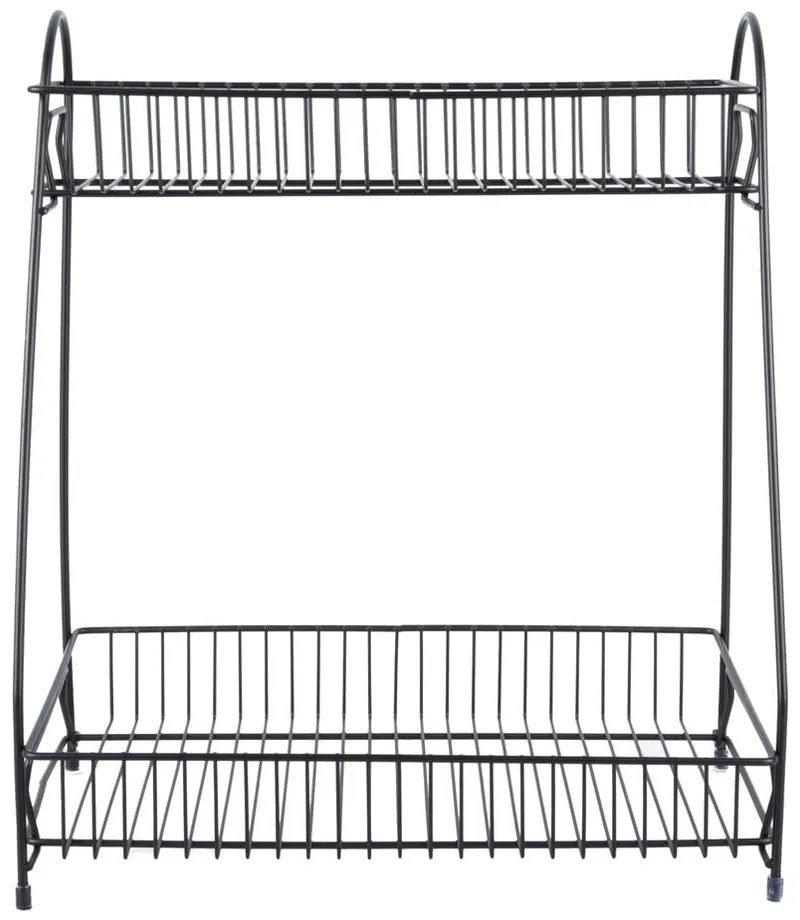 Tidy fekete fém konyhai állvány 2 polccal - PT LIVING