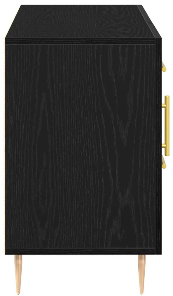 Fekete tölgyfa szekrény 100x36x60 cm Mérnöki fa