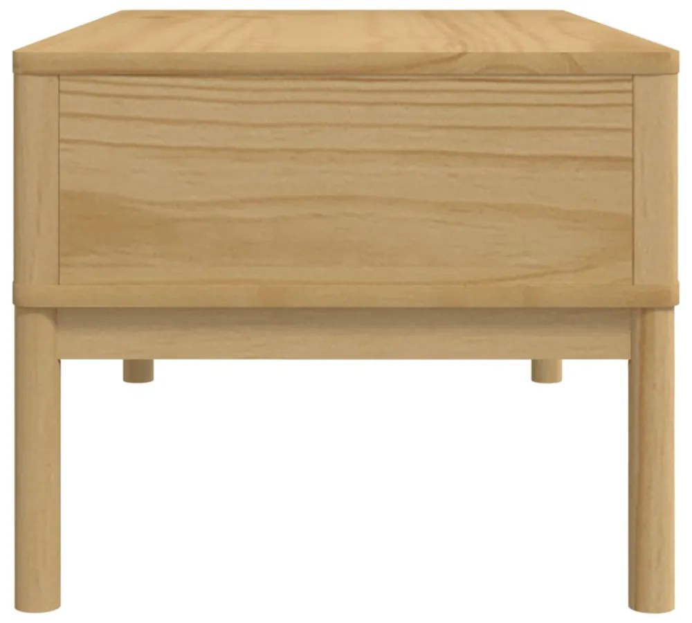 FLORO viaszbarna tömör fenyőfa dohányzóasztal 99 x 55,5 x 45 cm