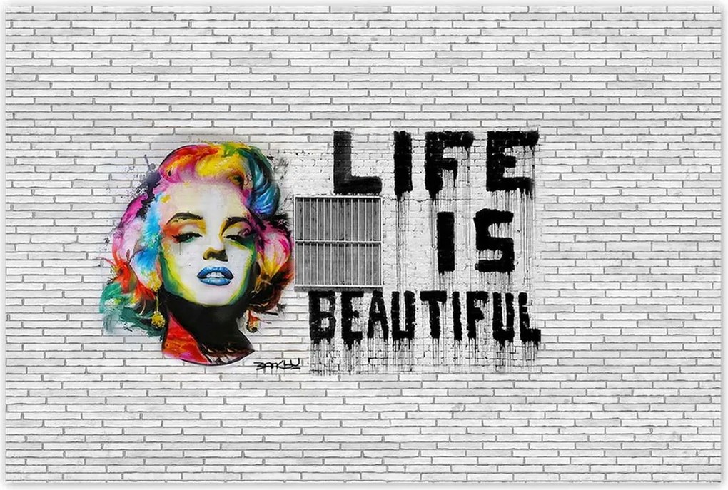 Poszterek 120x80 Banksy Life is beautiful