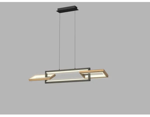 Wofi 7022-306- LED Dimmelhető csillár zsinóron MATERA LED/30W/230V fekete/barna