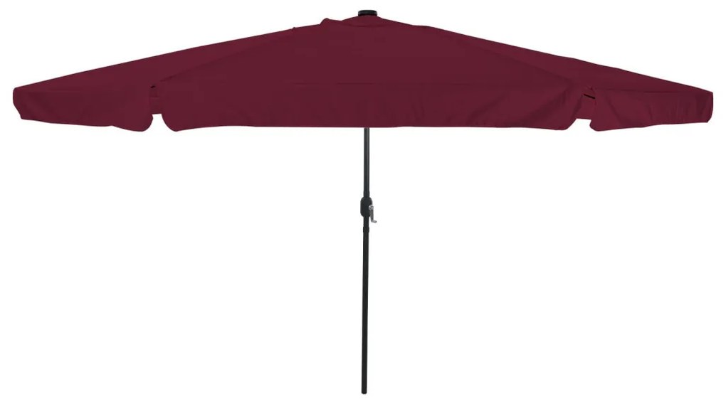 Kerti Napernyő LED Fénnyel ø395x245 cm Bordeaux Piros