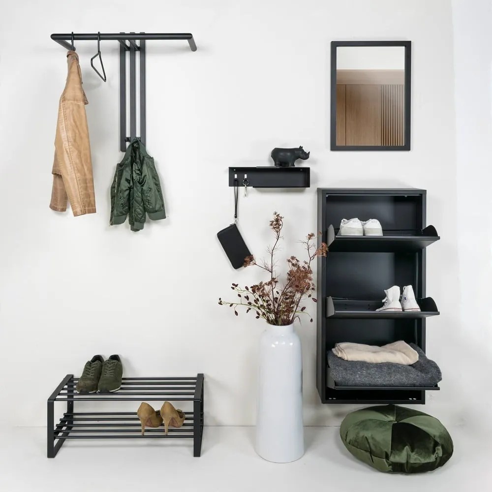 Fekete fém fali fogas 65 cm Senza – Spinder Design