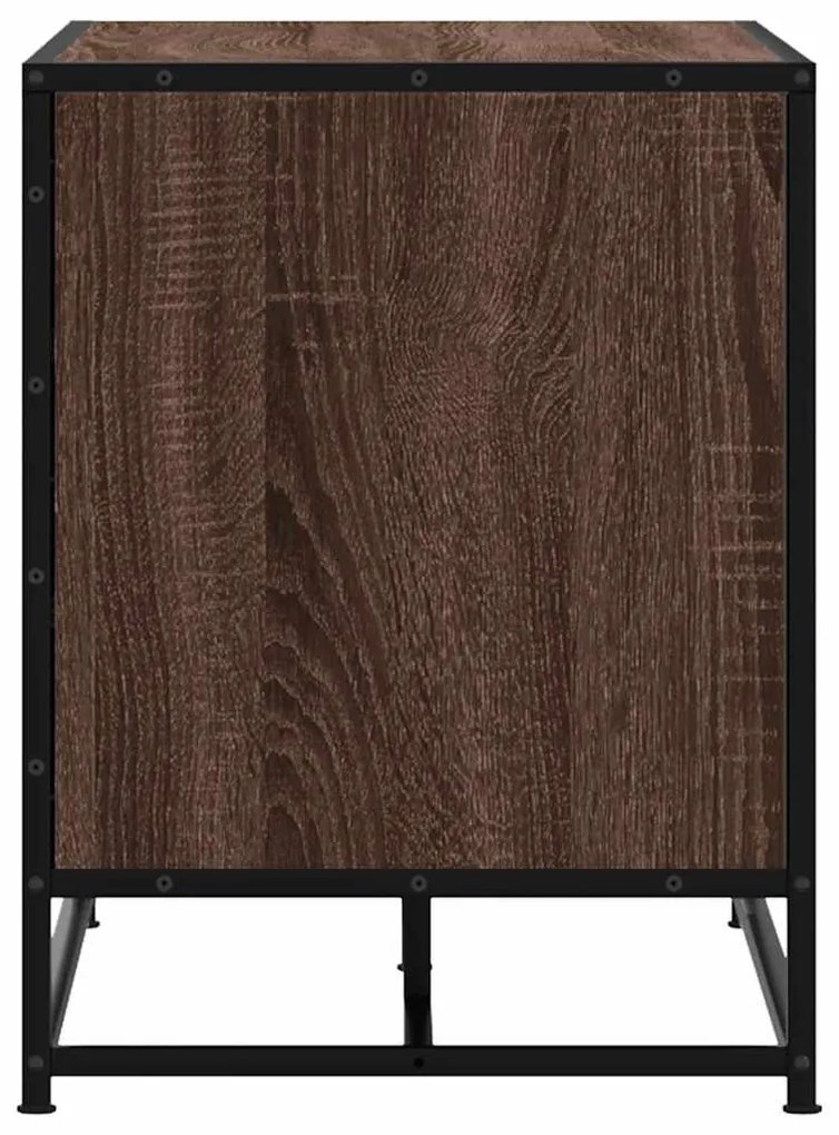 cipőpad barna tölgy 80x40x53,5 cm Gépi fa és fém