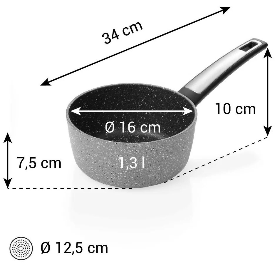 Tescoma i-PREMIUM Stone serpenyő, átmérő 16 cm,1,3 l