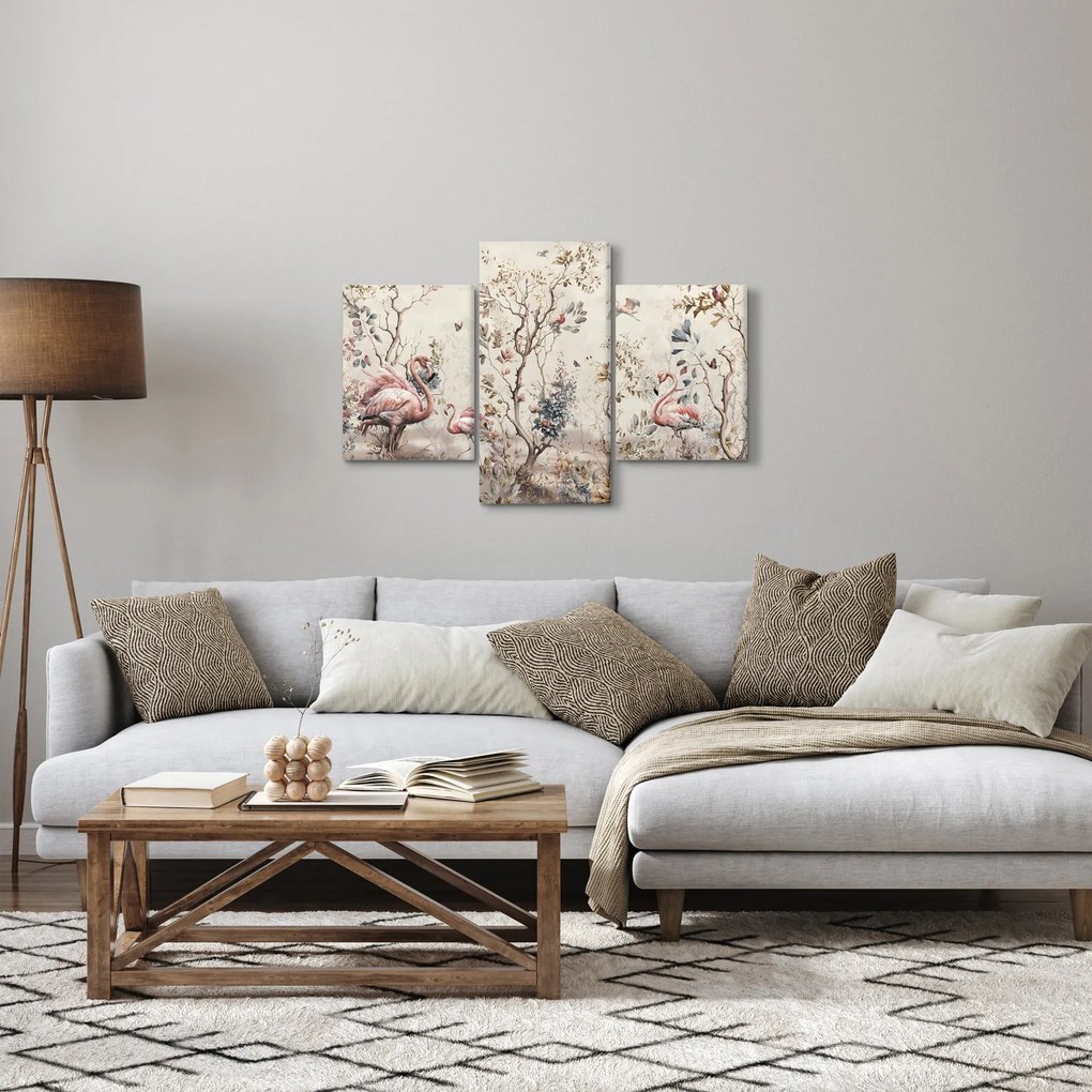 Kép - Rajz flamingókról (90x60 cm)