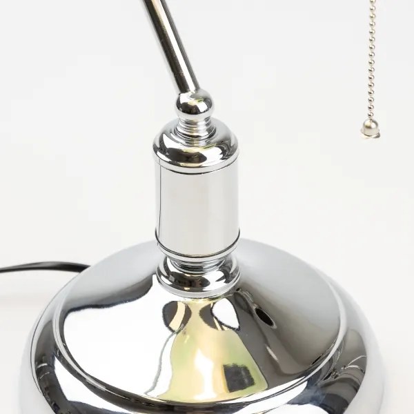 Brilagi - Asztali lámpa BANK OFFICE 1xE27/60W/230V fényezett króm/zöld