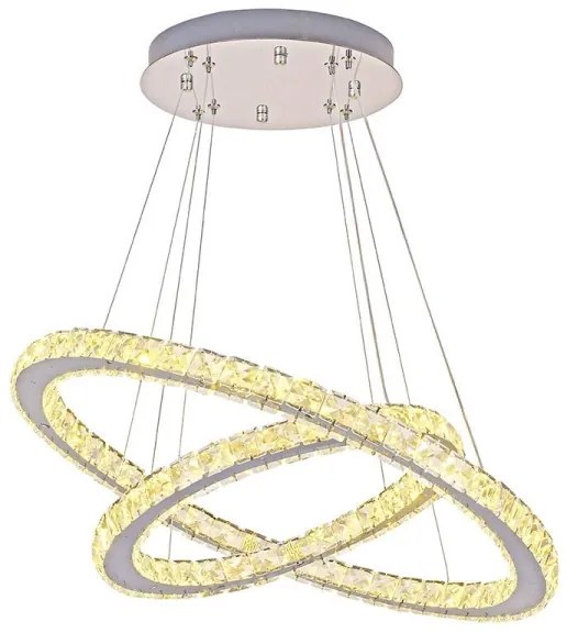 LED állítható fényerejű csillár kábellel LED/115W/230V 3000-6500K ezüst + DO