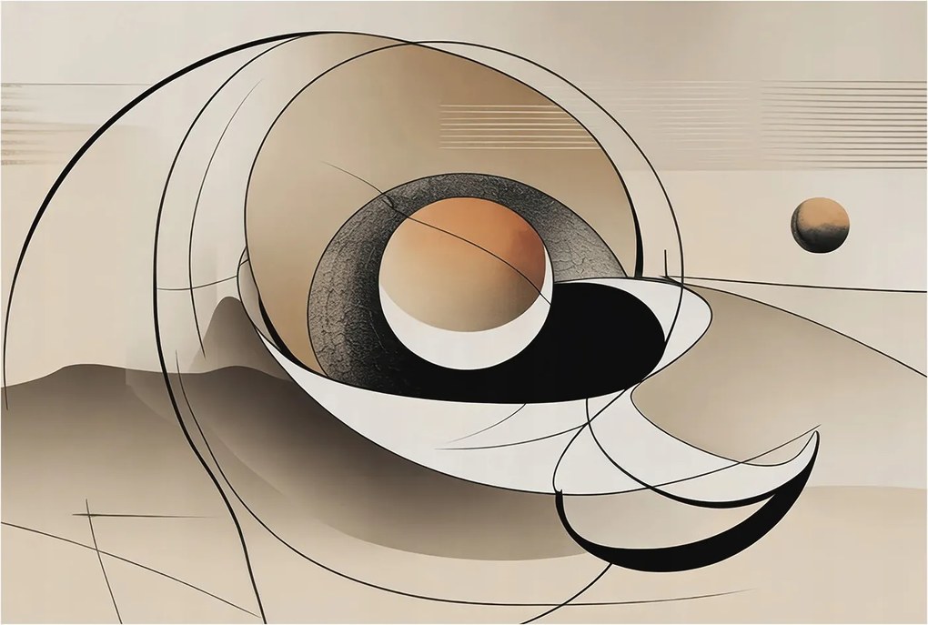 Fotótapéta Flizelin a nappali hálószobába Harmonikus absztrakt 104x70