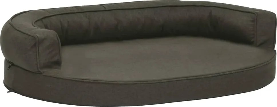 vidaXL sötétszürke vászonhatású kutyaágymatrac 75 x 53 cm