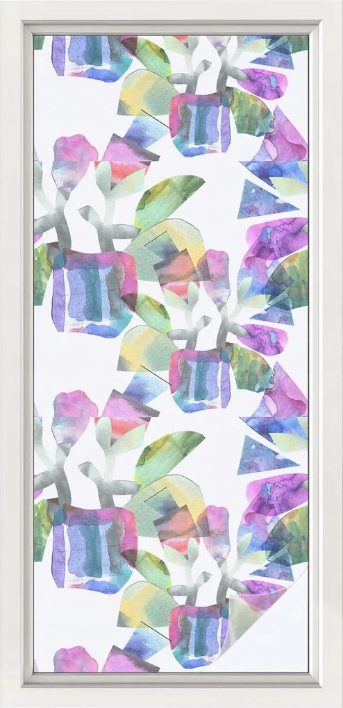 Ablakfólia Öntapadós Adatvédelem Színes absztrakt 50x116