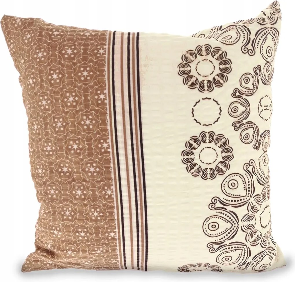 Fakéreg párnahuzat 50x60 mintás barna bézs függőleges csíkos