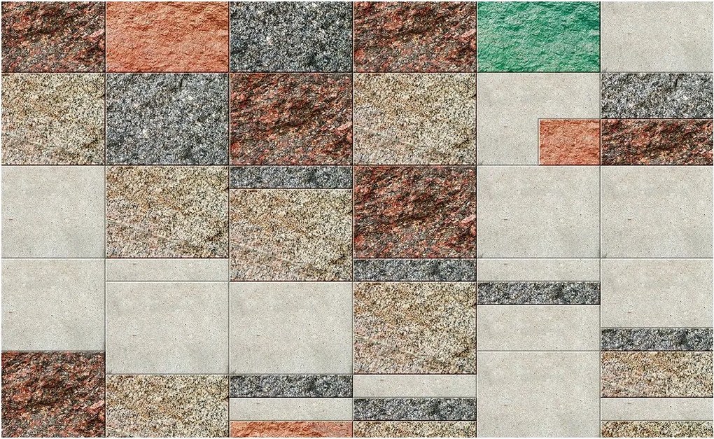 Fotótapéta Kő Mozaik Geometria Absztrakt Semleges 200x140 +ragasztó