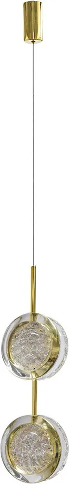 Dupla kör alakú függőlámpa fényes sárgaréz hálószoba Euforia