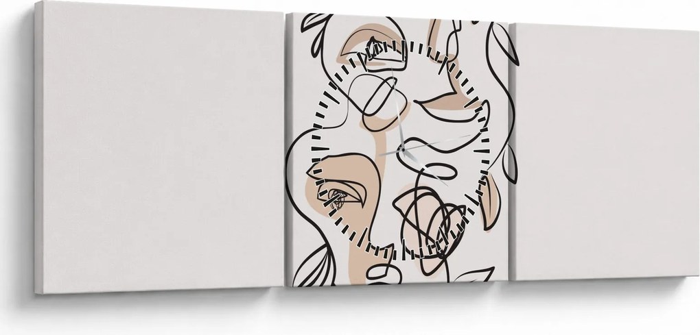 Kép - Line art arckezelés (órával) (90x30 cm)