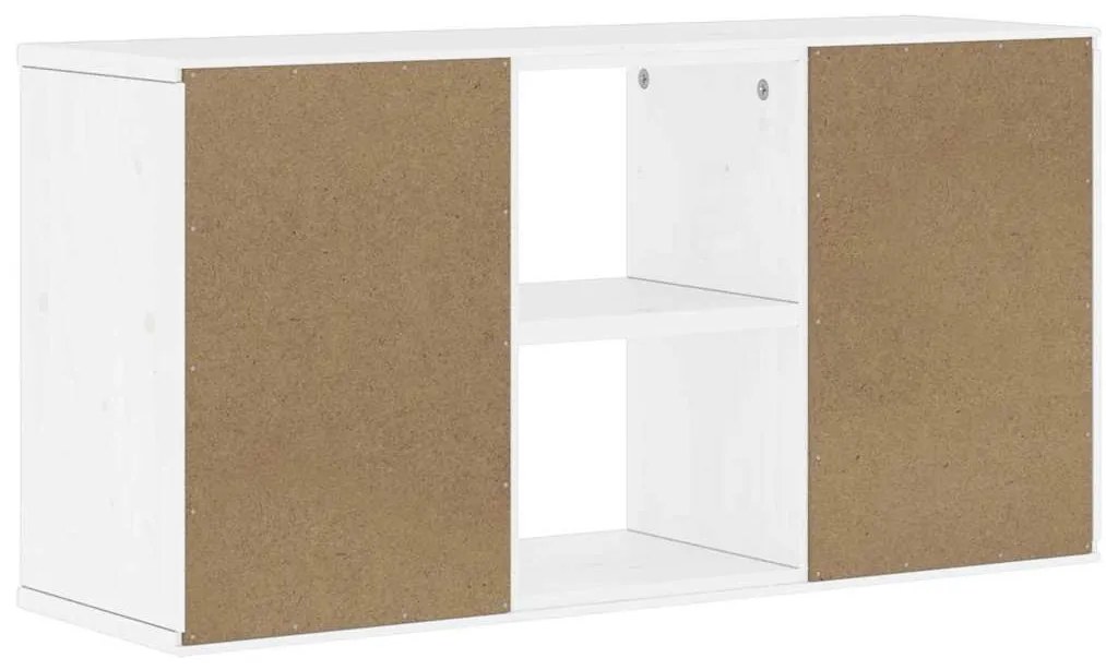 ODDA tömörfa fenyőfa TV szekrény fehér 79x24x40 cm