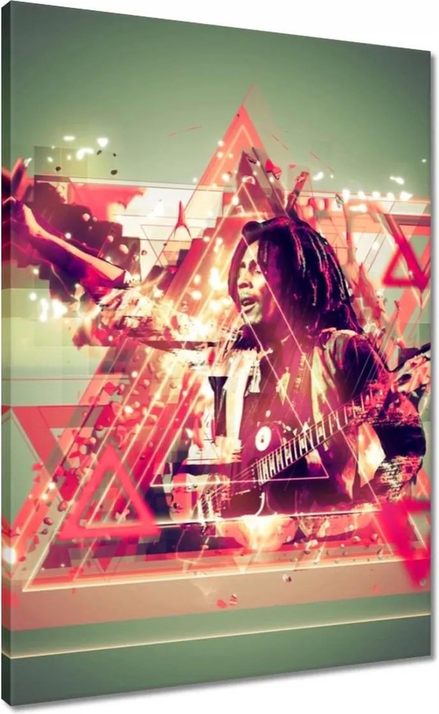 Vászonkép 50x70 Bob Marley Reggae gitár