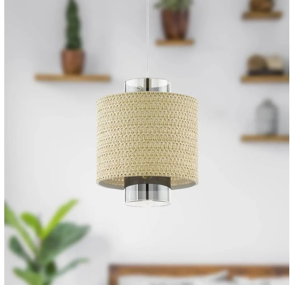 Eglo 43393 - Csillár zsinóron MEDIOUNA 1xE27/40W/230V