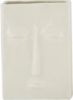 Kerámia váza arc fehér 17cm