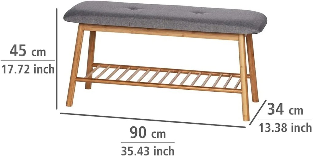 Pad fürdőszoba és előszoba tárolóval, Wenko, Bahari, bambusz