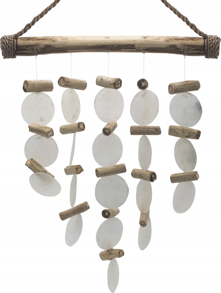 Fából készült szélcsengő Gyöngyház