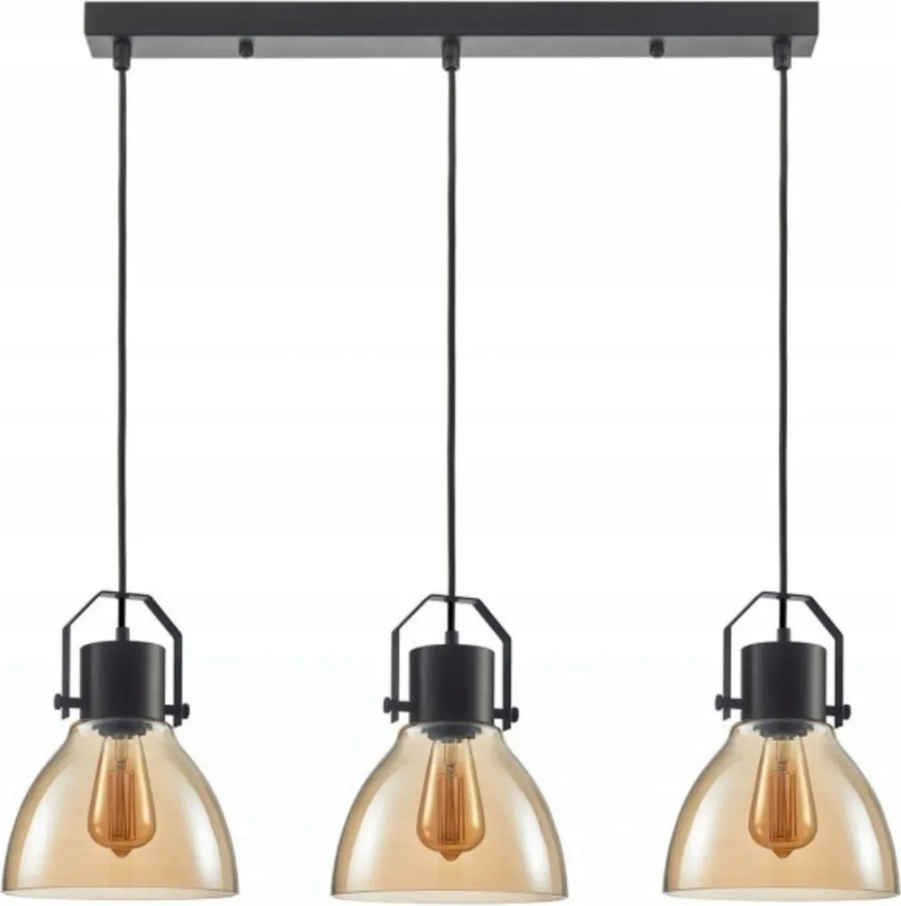 Mennyezeti függőlámpa borostyán csillár hálószobába, szobába Darlena 3