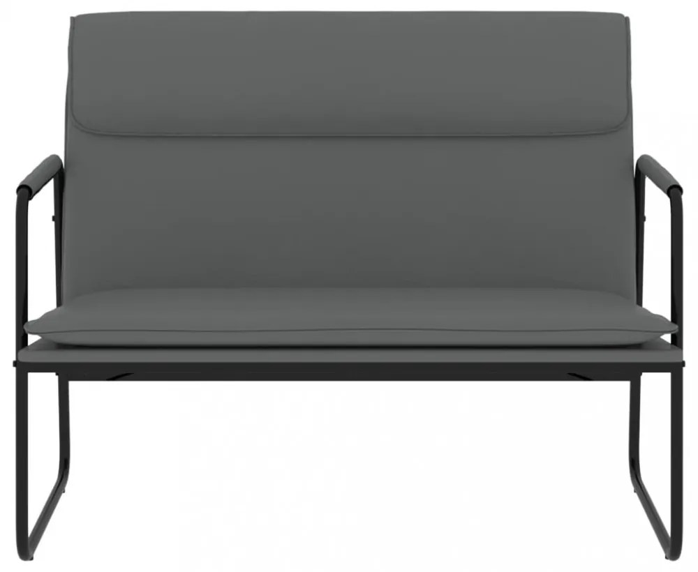 vidaXL szürke műbőr pad 100 x 64 x 80 cm