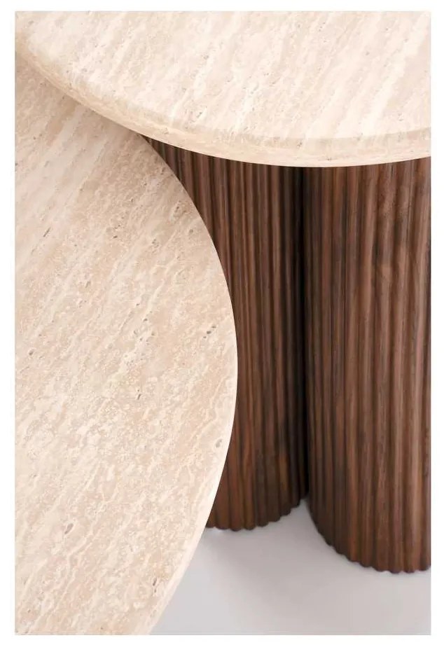 Donovan dohányzóasztal, kő / dió