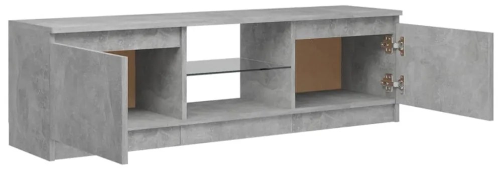 szürke TV-szekrény LED-világítással 120 x 30 x 36 cm