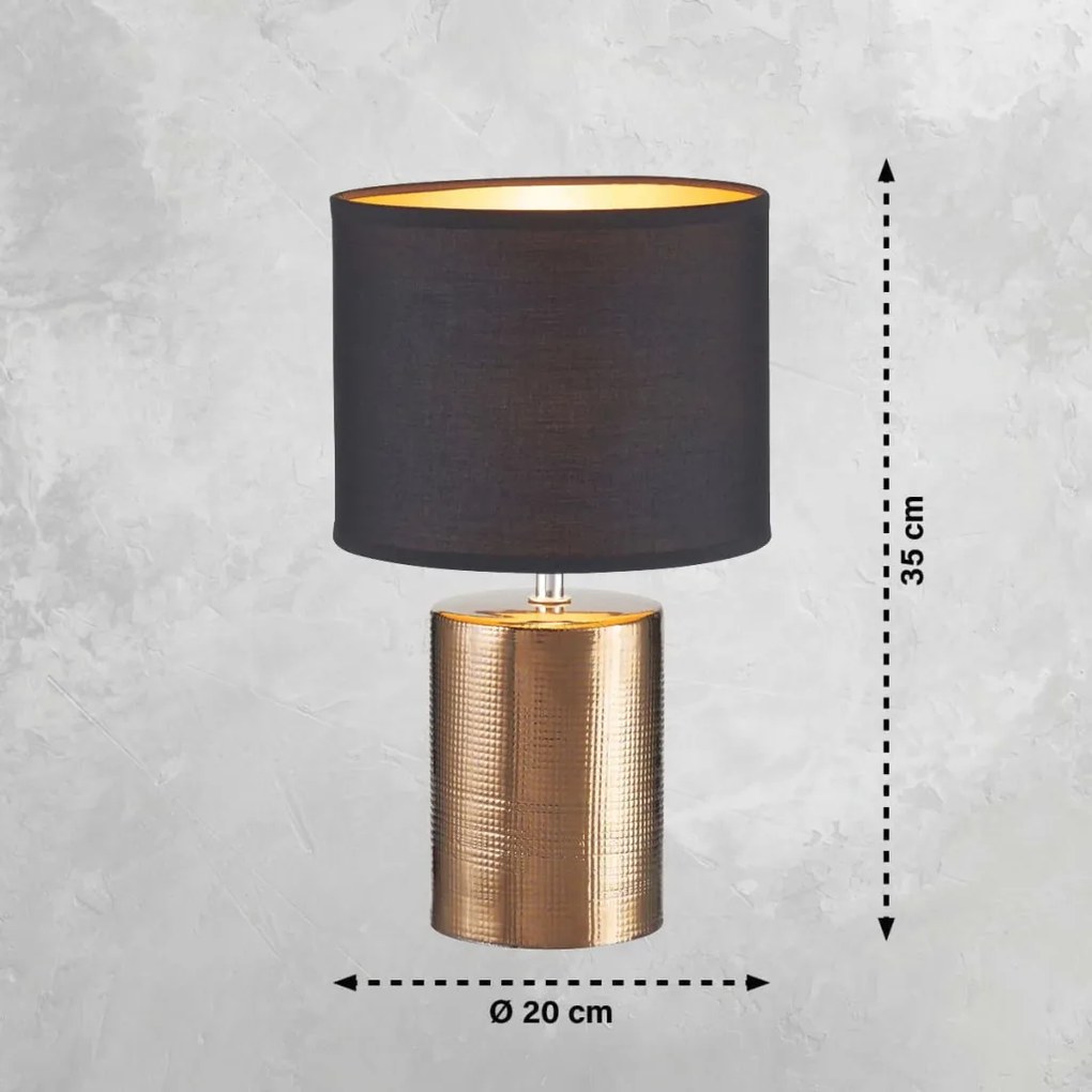 Fischer&Honsel Bronz 50657 Asztali lámpa 1x25W/E14 IP20