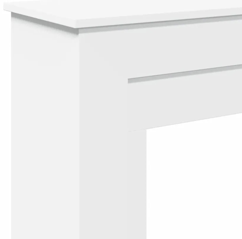 fehér szerelt fa kandallóburkolat 90 x 30 x 90 cm