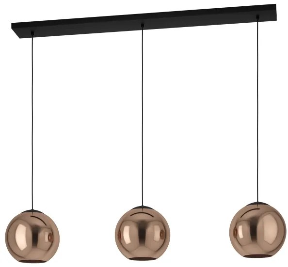 Eglo 390095 - Csillár zsinóron CORDOBA 3xE27/40W/230V réz