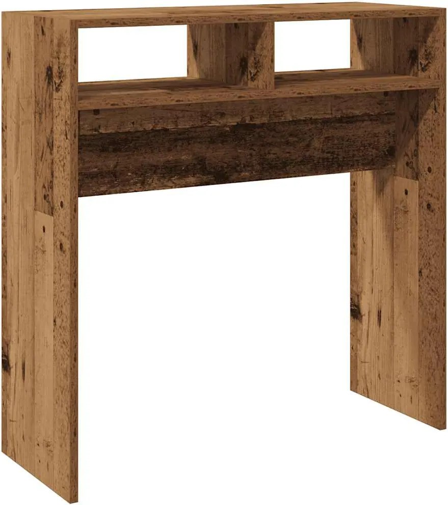 vidaXL antik fa színű szerelt fa tálalóasztal 78 x 30 x 80 cm