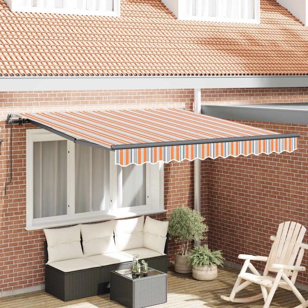 Behúzható napellenző Sokszínű 350 x 250 cm Poliészter és acél